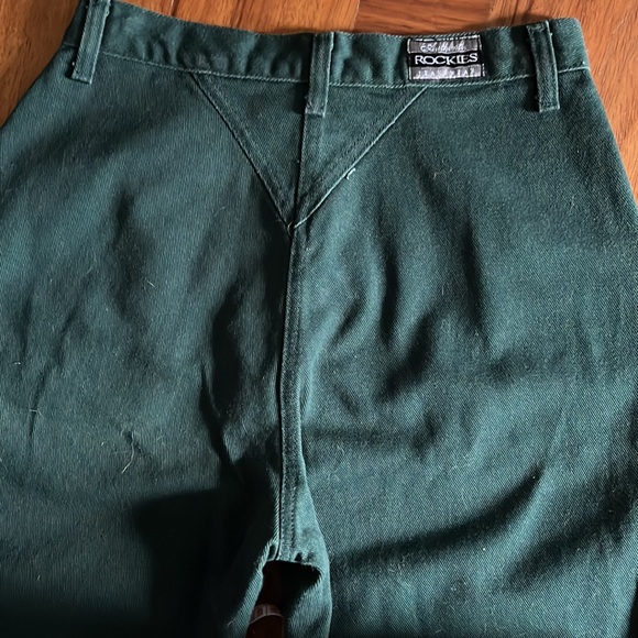 Vintage 80s Rockies Jeanswear 26 Green High Waist Jeans Long High Rise Retro - Picture 7 of 7